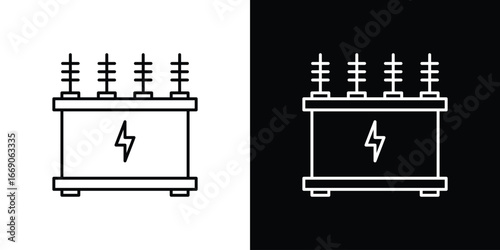 Transformer icon. Simple element illustration.