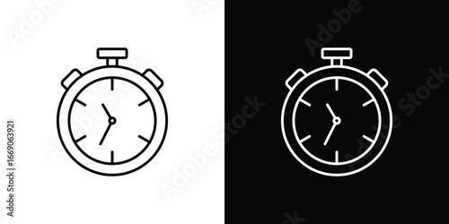 Stop watch icon. Simple element illustration.