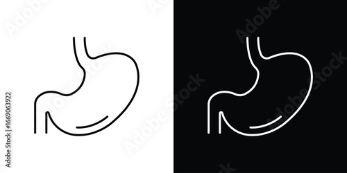 Stomach icon. Simple element illustration.