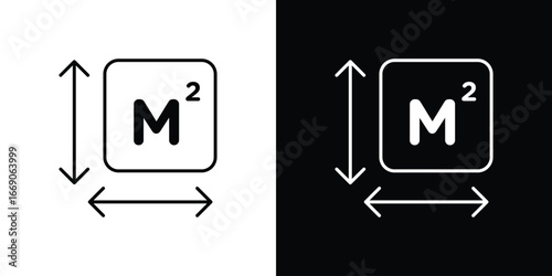 Square Meter icon. Simple element illustration.