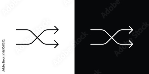 Shuffle arrow icon. Simple element illustration.