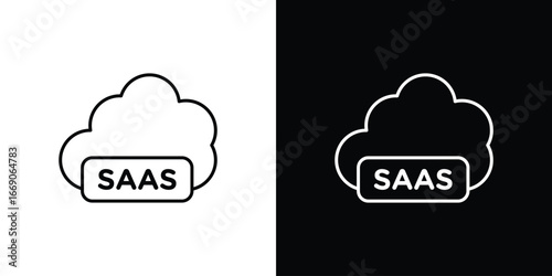 SaaS icon. Simple element illustration.
