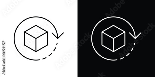 Return purchase icon. Simple element illustration.