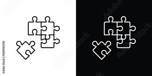 Puzzle icon. Simple element illustration.
