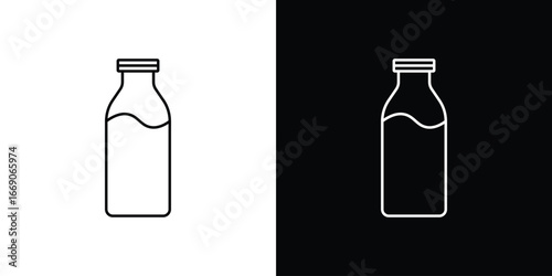 Milk bottle icon. Simple element illustration.