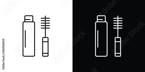 Mascara brush icon. Simple element illustration.