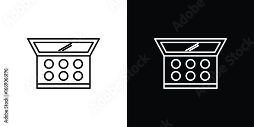 Makeup palette icon. Simple element illustration.