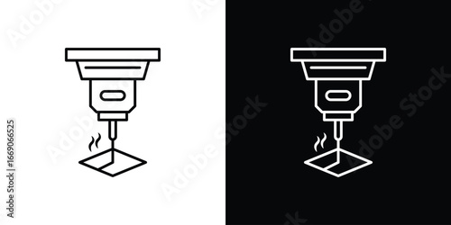 Laser machine icon. Simple element illustration.