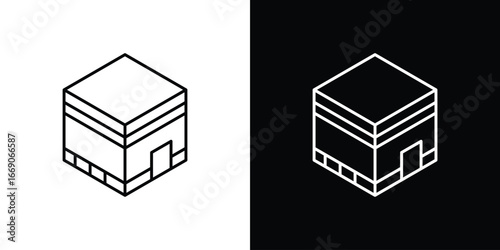Kaaba icon. Simple element illustration.