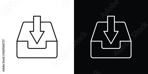 Inbox icon. Simple element illustration.