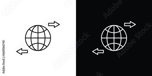 Import export icon. Simple element illustration.