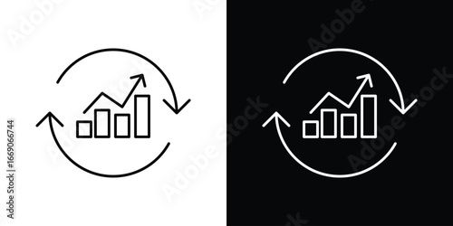 Improvement icon. Simple element illustration.