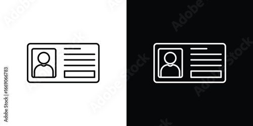 ID card icon. Simple element illustration.