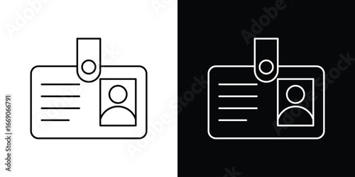 ID badge icon. Simple element illustration.
