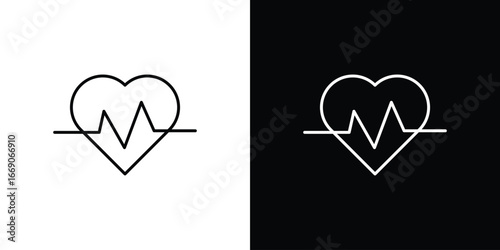 Heartbeat icon. Simple element illustration.