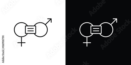 Gender equality icon. Simple element illustration.