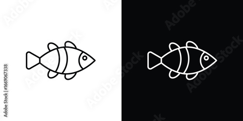 Fish icon. Simple element illustration.