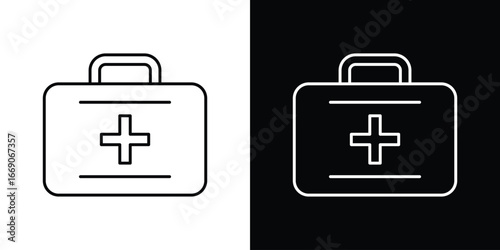 First aid box icon. Simple element illustration.