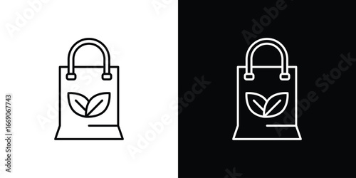 Eco bag icon. Simple element illustration.