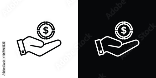 Contribution icon. Simple element illustration.