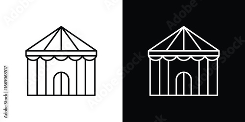 Circus tent icon. Simple element illustration.