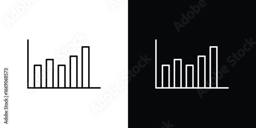 Chart histogram icon. Simple element illustration.