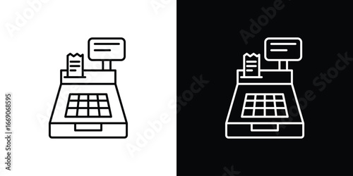 Cash register icon. Simple element illustration.