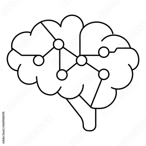 Intelligent Neural Network Artificial Intelligence Vector Icon