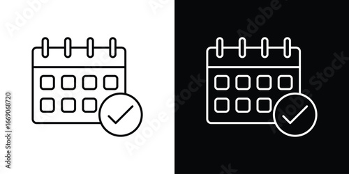 Calendar check icon. Simple element illustration.