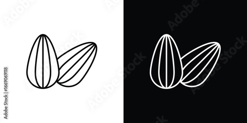 Almond icon. Simple element illustration.