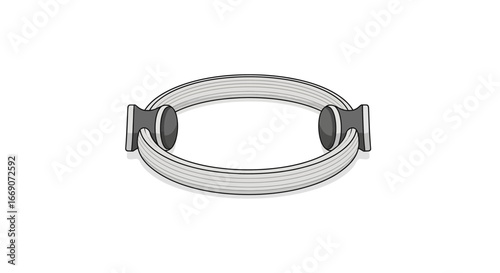 Stylized illustration of a resistance band on a clean white backdrop