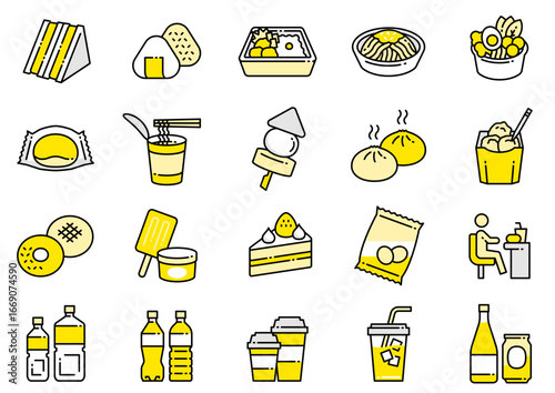 コンビニ関連アイコン03　Convenience Store icons