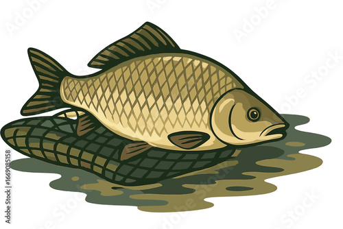 The Common Carp, or Cyprinus Carpio, is a fishing catch