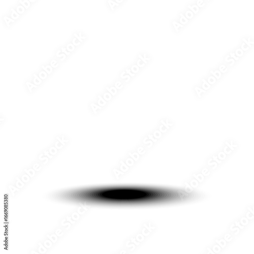 Realistic drop shadow. Soft gradient effect. Black box reflection. Vector illusion illustration.