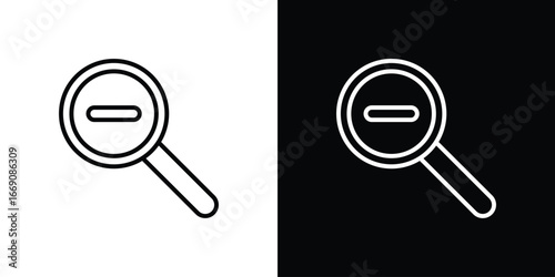 Zoom out icon. Simple Minimal Pictogram. Vector