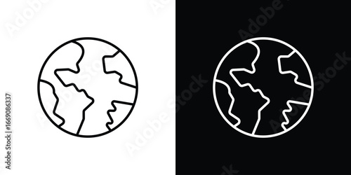 World icon. Simple Minimal Pictogram. Vector