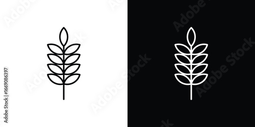 Wheat icon. Simple Minimal Pictogram. Vector