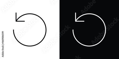 Undo icon. Simple Minimal Pictogram. Vector