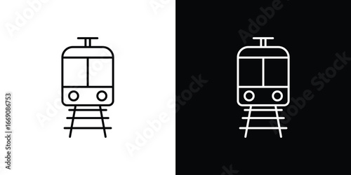 Train icon. Simple Minimal Pictogram. Vector