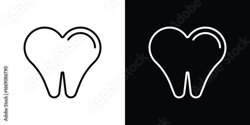Tooth icon. Simple Minimal Pictogram. Vector
