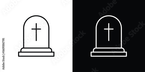 Tombstone icon. Simple Minimal Pictogram. Vector