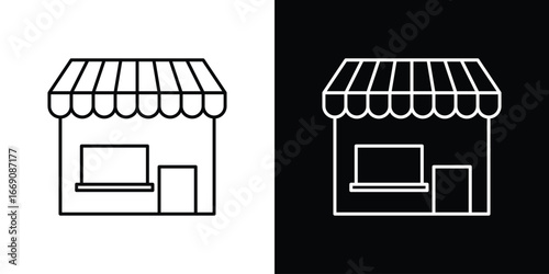 Store icon. Simple Minimal Pictogram. Vector