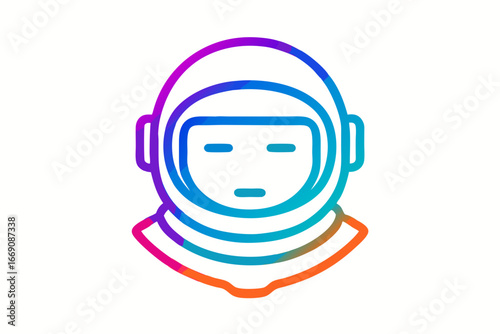 Astronaut Helmet Illustration: A vibrant illustration of an astronaut helmet, perfect for themes related to space exploration, science, and the future.