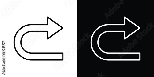 Redo icon. Simple Minimal Pictogram. Vector