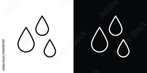 Raindrops icon. Simple Minimal Pictogram. Vector