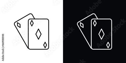 Playing cards icon. Simple Minimal Pictogram. Vector