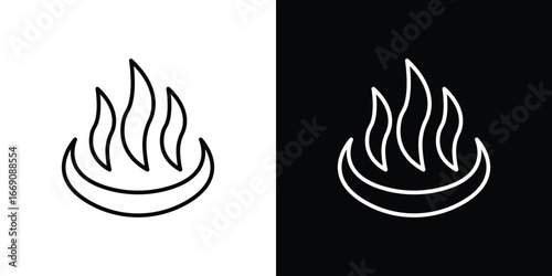 Onsen icon. Simple Minimal Pictogram. Vector