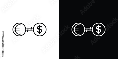 Money exchange icon. Simple Minimal Pictogram. Vector