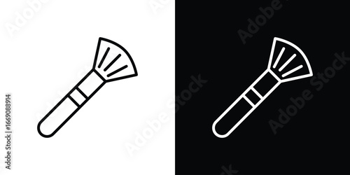 Makeup brush icon. Simple Minimal Pictogram. Vector