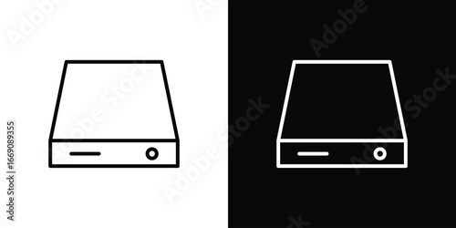 Hard Disk icon. Simple Minimal Pictogram. Vector